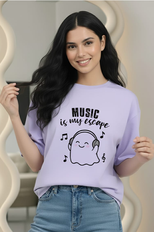 Music is my escape Oversized T-Shirt (Unisex)