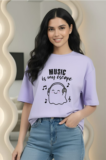 Music is my escape Oversized T-Shirt (Unisex)